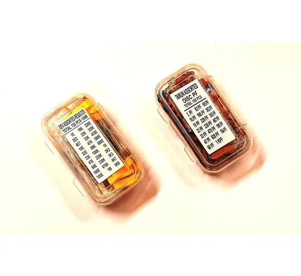 1_Set_Resistance_Box_all_Value_Resistor_150_Pcs_Resister_Kit_Resistor_Capacitor_Kit_Different_Values_Ceramic_Disk_Capacitor_100_Pcs