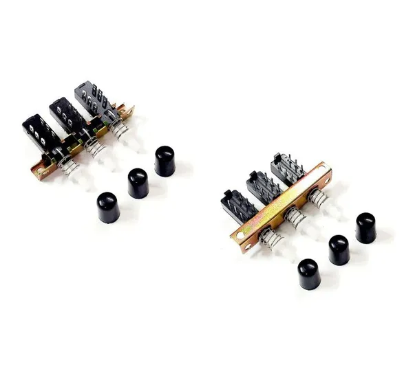 2_Pcs_Push_Selector_Switch_for_Amplifiers,_Home_Theater,_DJ_etc_with_Knob_3_Way_Push_Switch_for_Amplifiers