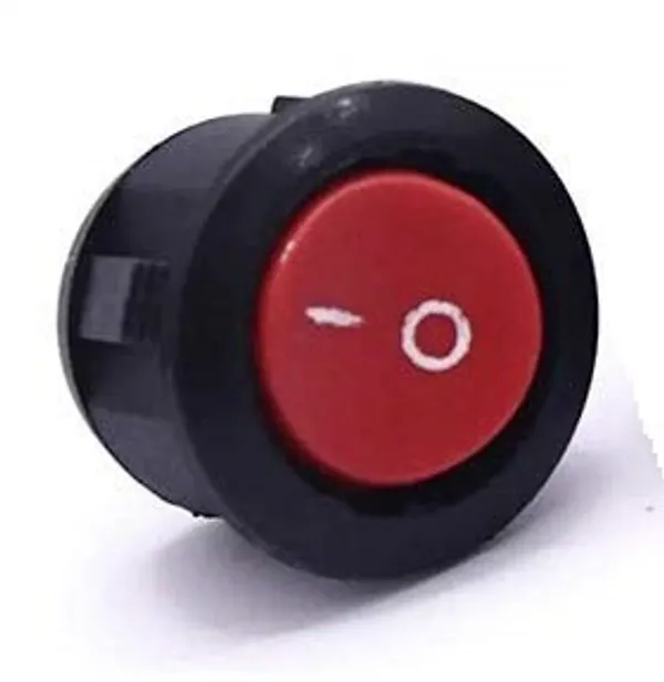 2_Pcs_Round_Rocker_Switch_ON_Off_Switch_Round_SPST_2-Pin_ON/Off_Round_Boat_Rocker_Switch_AC_6A_250V_10A_125V_for_Multiple_Applications