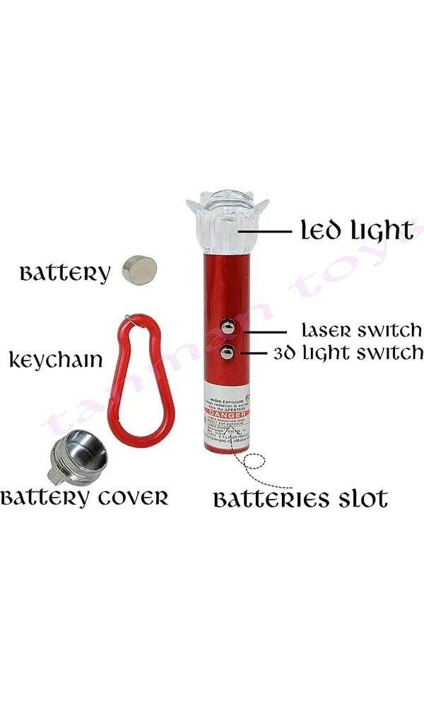 3_in_1_power_full_Laser_Pointer,_Laser_Torch_with_Emergency_Hazard_LED_Light_and_Key_Chain_Hook_(Multicolor)_with_3_Button_Size_Cells