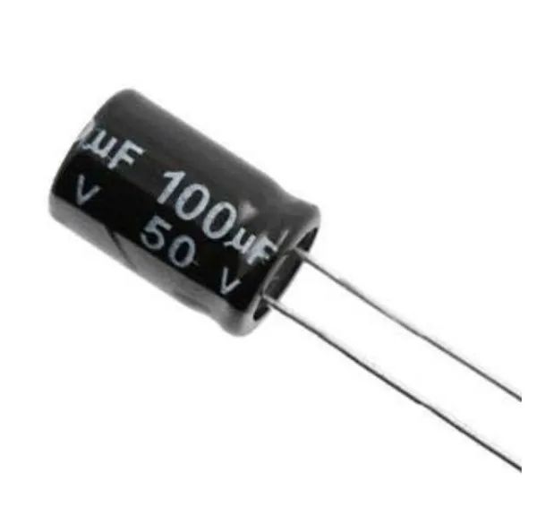 5_Pcs_100uF_25V/100uF_50V_Radial_Lead_Electrolytic_Capacitors_for_DIY_Electronic_Projects_and_Kits