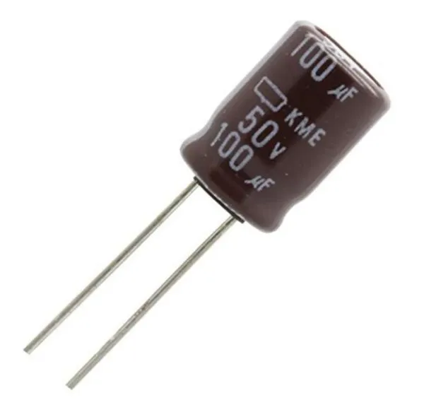 5_Pcs_100uF_25V/100uF_50V_Radial_Lead_Electrolytic_Capacitors_for_DIY_Electronic_Projects_and_Kits