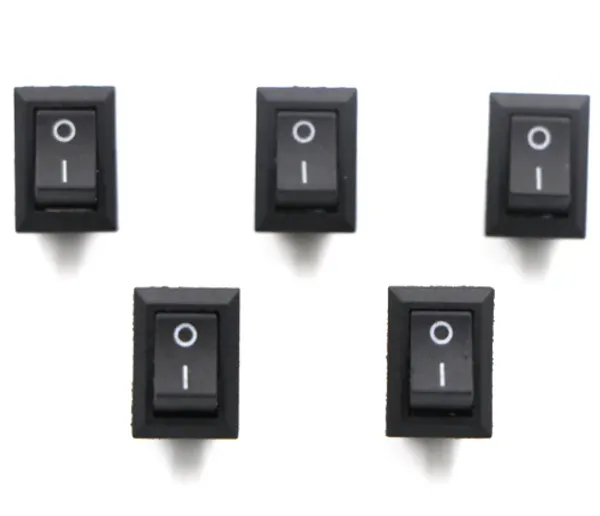 5_Pcs_2_Pin_Mini_Boat_Switch_10A/125V,_6A/250V_SPST_Press_Button_Rocker_Switch_for_DIY_Project_and_Science_Kit