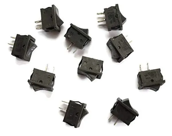 5_Pcs_2_Pin_Mini_Boat_Switch_10A/125V,_6A/250V_SPST_Press_Button_Rocker_Switch_for_DIY_Project_and_Science_Kit