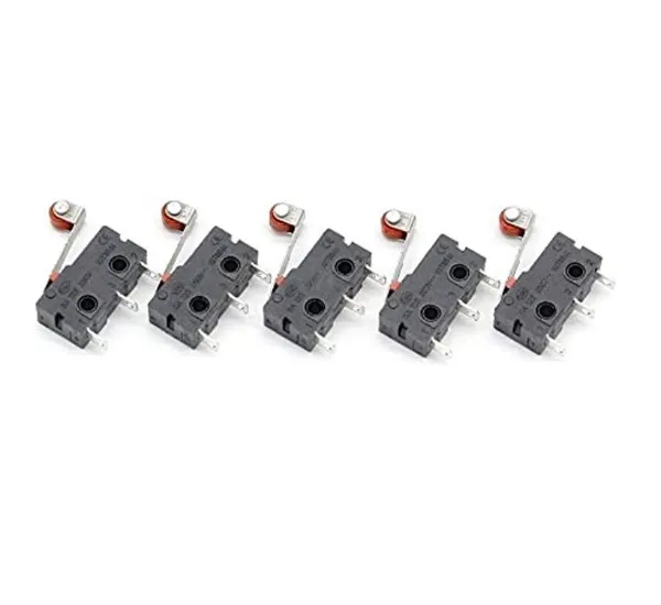 5_Pcs_Limit_Switch_220v_AC_with_Roller_3_Pin_Momentary_Roller_Lever_Arm_Micro_Limit_Switch_AC_250V_5A_SPDT