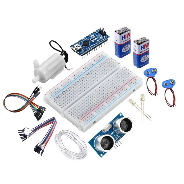 Automatic_Water_Dispenser_Machine_DIY_Project_Kit_Using_Ultrasonic_Sensor,_5v_Channel_Relay_Module_And_Arduino_Nano_For_School_Students_Working_Model