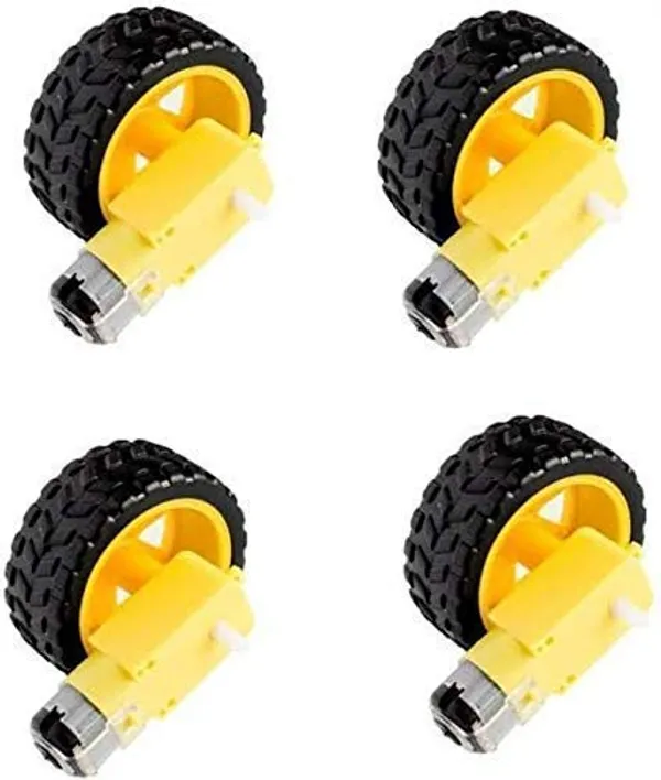 DC_Electric_Dual_Shaft_Motor_with_Tire_Wheel_3-6V_Dual_Shaft_Gear_Motor_Magnetic_Gearbox_Engine_for_Arduino_Smart_Car_and_DIY_Kits
_Brand:_Erh_India