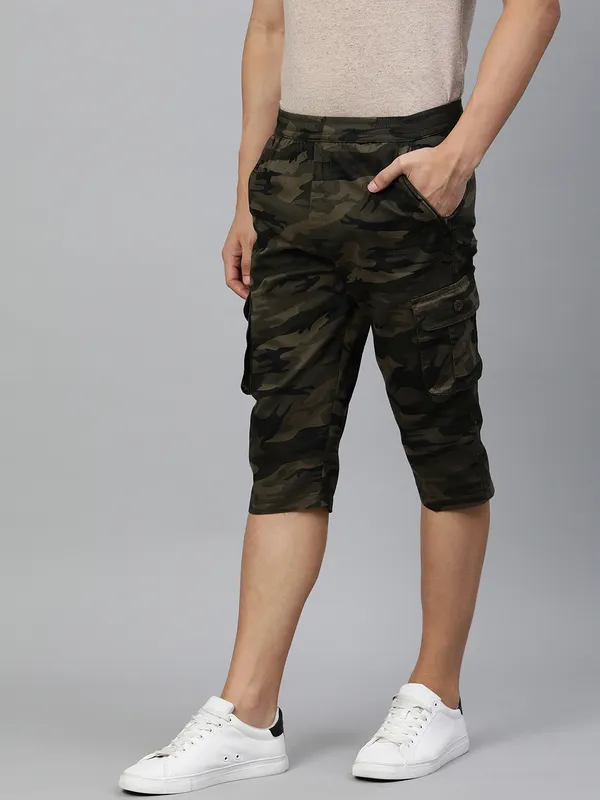 Printed_Three_Fourths_Capri_for_Men__|_Brown
