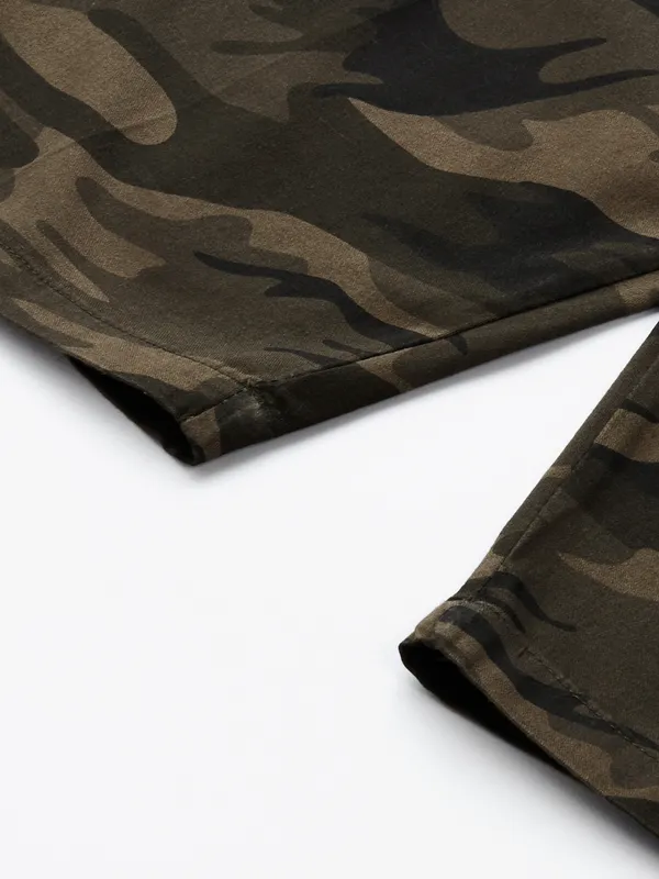 Printed_Three_Fourths_Capri_for_Men__|_Brown