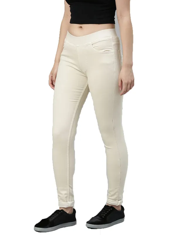 Trendy_Solid_Jeggings_For_Women_|_Beige