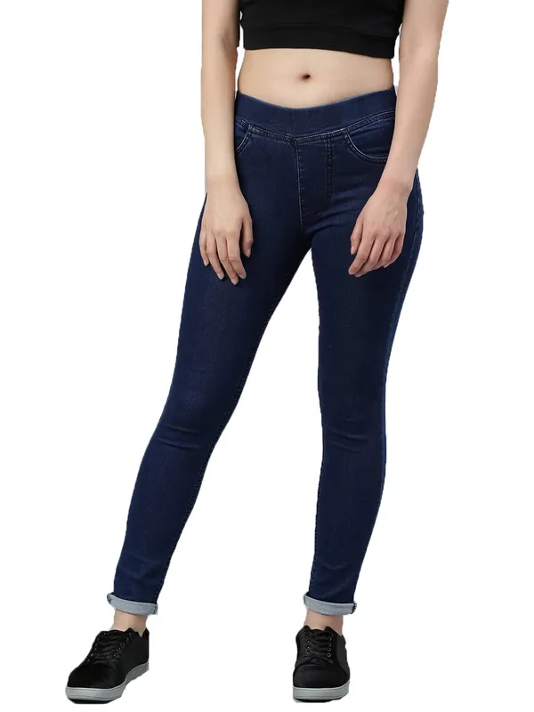 Trendy_Solid_Jeggings_For_Women_|_Dark_Blue