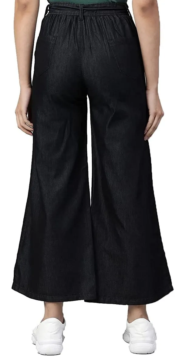 Regular_Denim_Plazzo_For_Women_|_Black