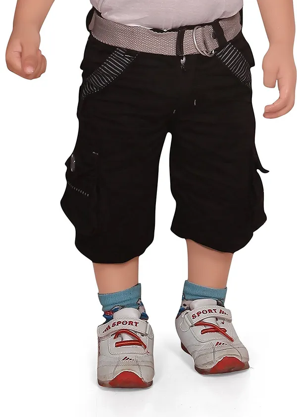 Regular_Fit_Cargo_Shorts_for_Boys__|_Black