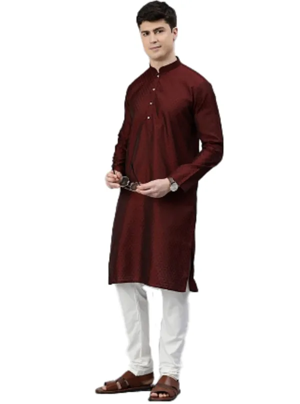 Maroon_Kurta_with_Pyjamas_For_Men
