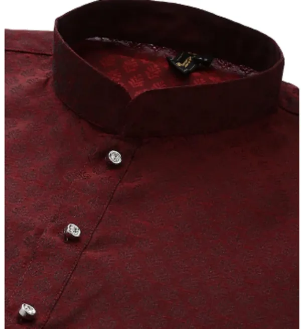 Maroon_Kurta_with_Pyjamas_For_Men