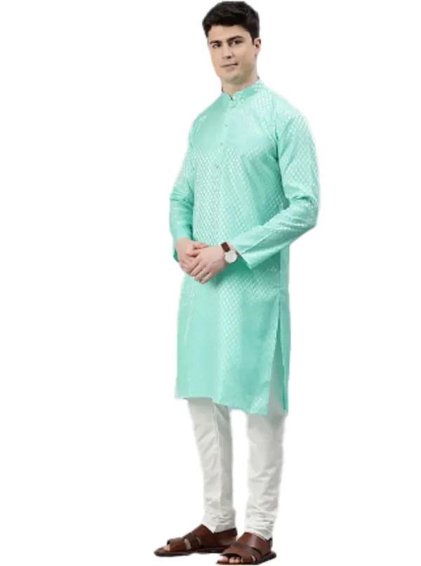 Light_Green_Kurta_with_Pyjamas_For_Men
