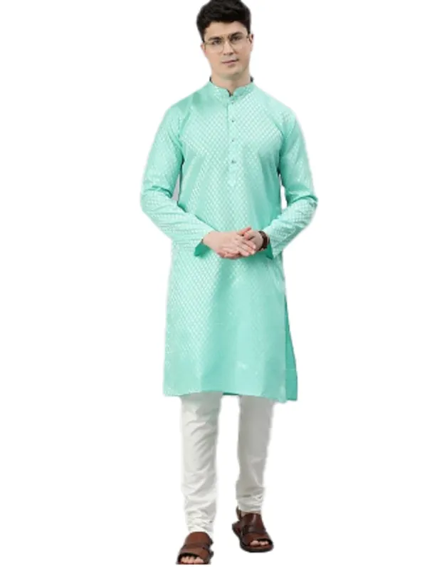 Light_Green_Kurta_with_Pyjamas_For_Men