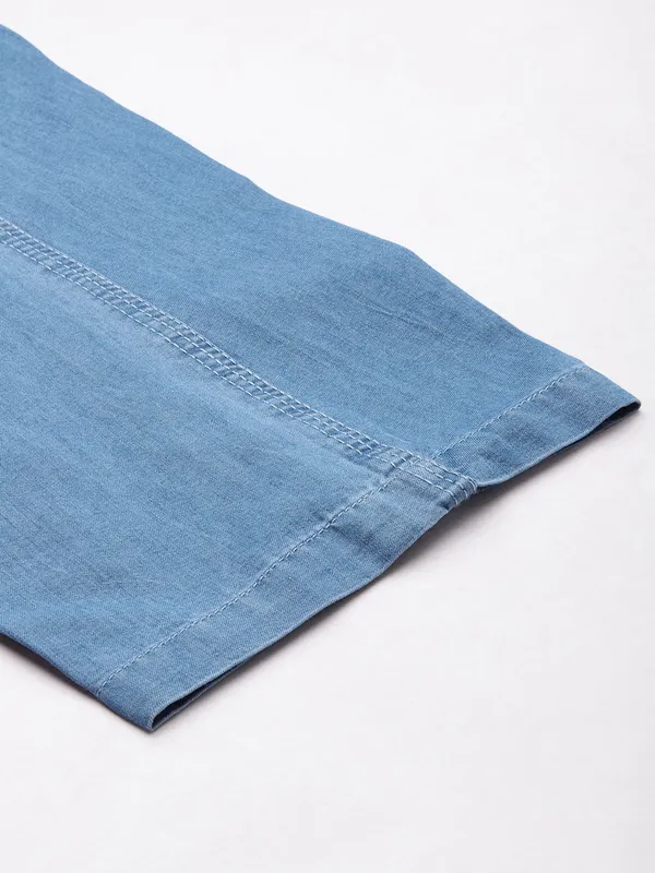 Flat-Front_Cargo_Pants_with_Elasticated_Waist_for_Men_|_Blue