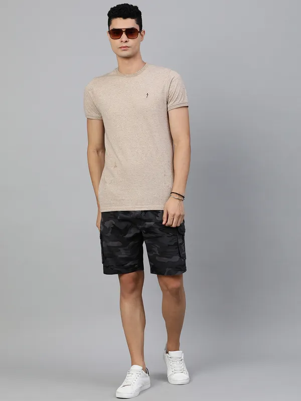 Melange_Blue_Shorts_For_Mens