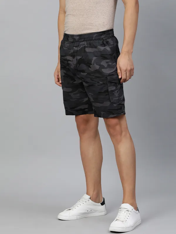 Melange_Blue_Shorts_For_Mens