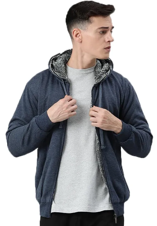Melange_Blue_Hoodie_For_Men