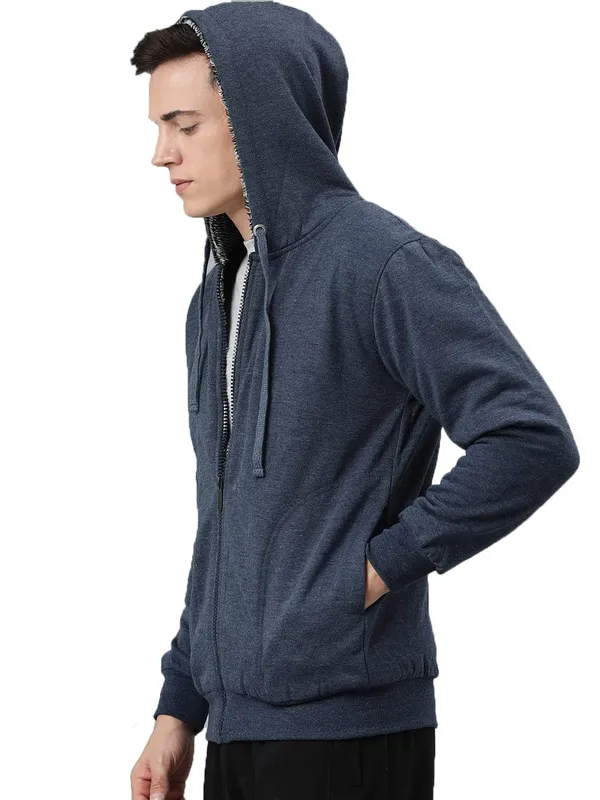 Melange_Blue_Hoodie_For_Men