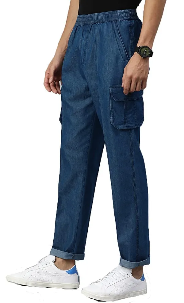 Flat-Front_Cargo_Pants_with_Elasticated_Waist_for_Men