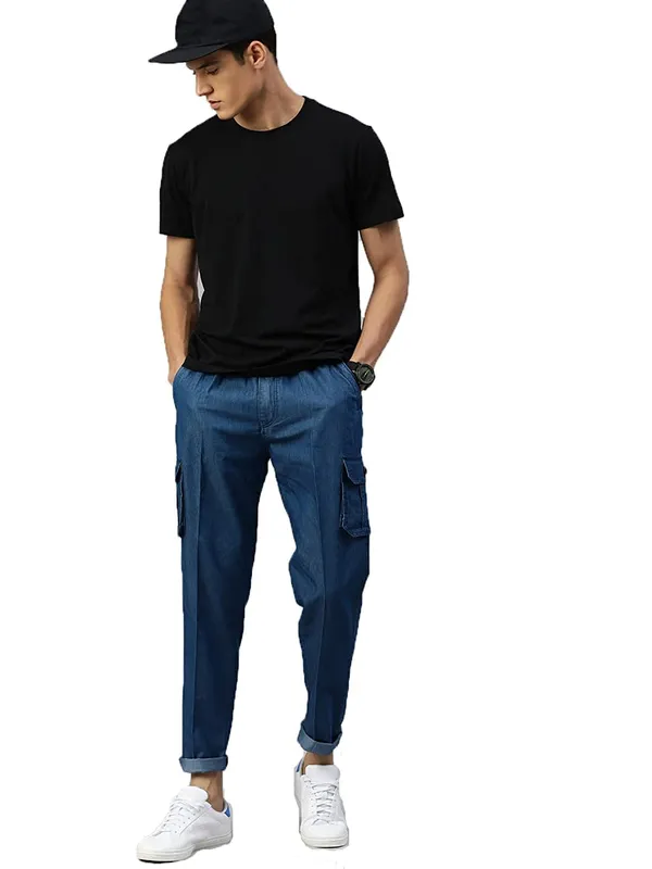 Flat-Front_Cargo_Pants_with_Elasticated_Waist_for_Men