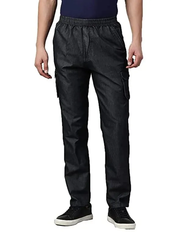 Flat-Front_Cargo_Trousers_with_Elasticated_Waist_for_Men