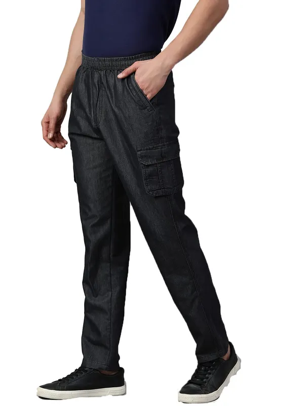 Flat-Front_Cargo_Trousers_with_Elasticated_Waist_for_Men