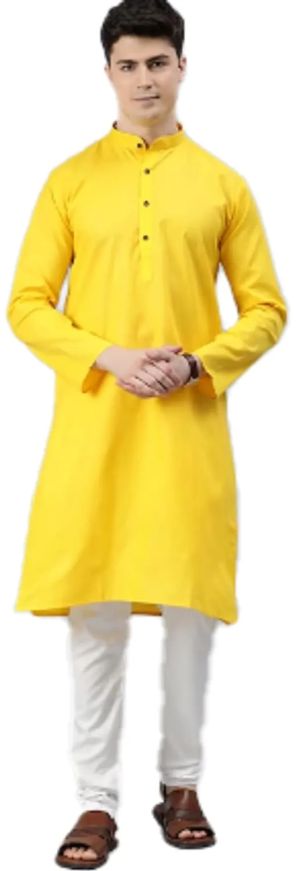 Yellow_Kurta_with_Pyjamas_For_Mens