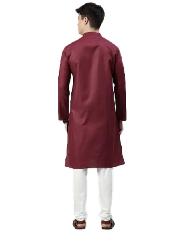 Maroon_Kurta_with_Pyjamas_For_Mens