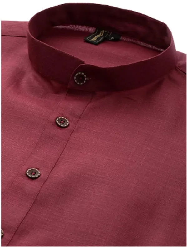 Maroon_Kurta_with_Pyjamas_For_Mens