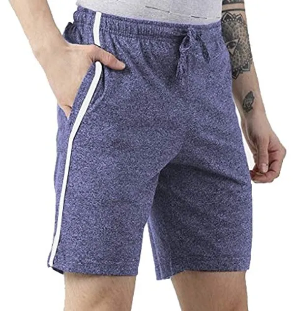 Solid_Sports_Shorts_For_Mens_|_Melange_Blue