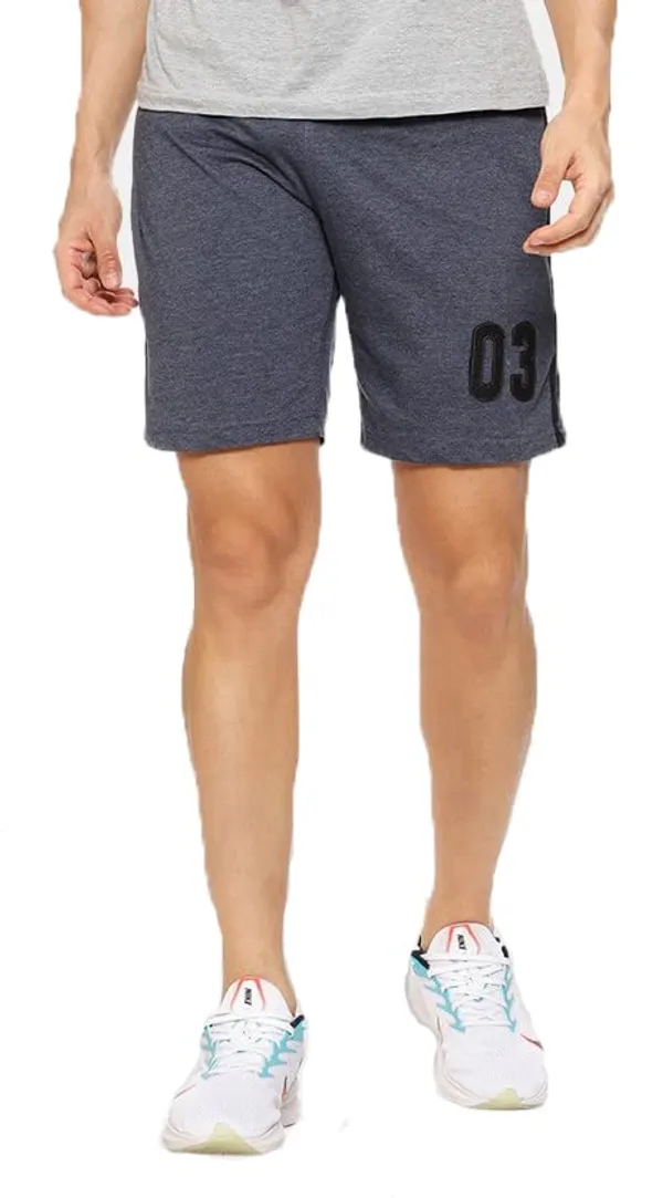 Melange_Blue_Shorts_For_Mens