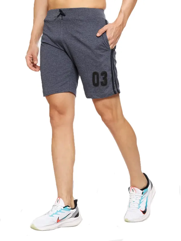 Melange_Blue_Shorts_For_Mens