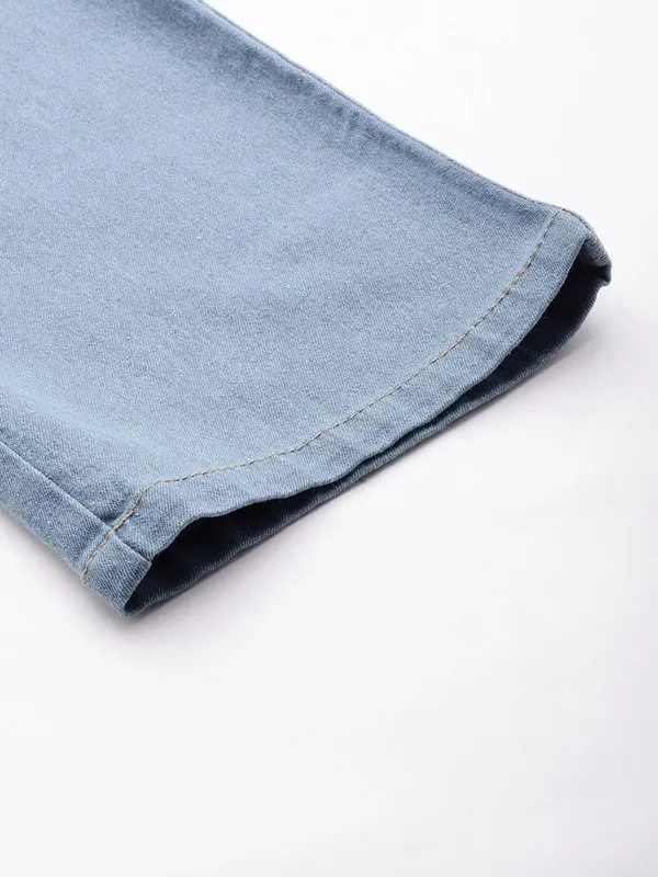 Denim_Cargo_Jeans_|_Clean_Look_Mid-Rise_Blue_Straight_Fit_for_Women__|_Icyblue