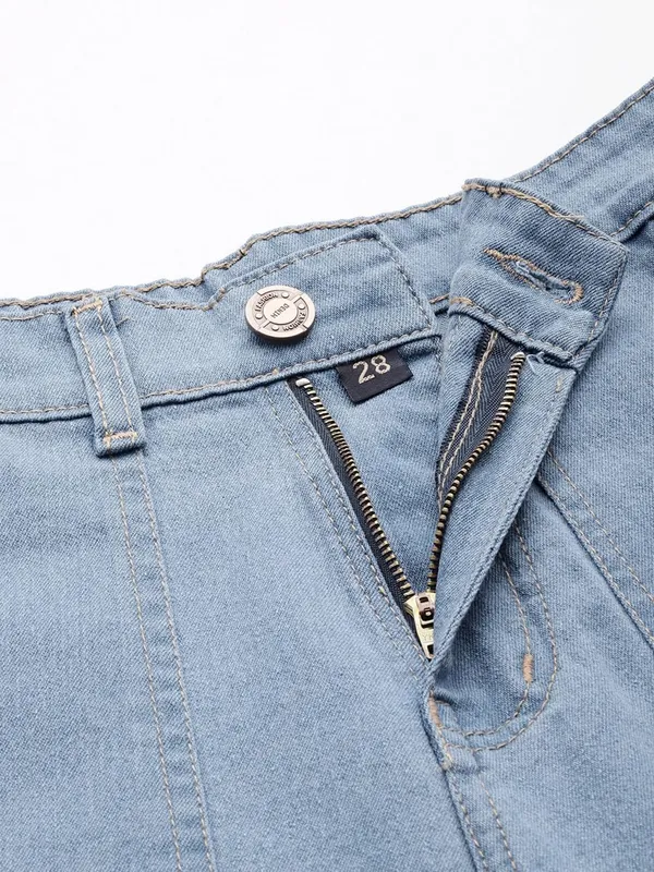 Denim_Cargo_Jeans_|_Clean_Look_Mid-Rise_Blue_Straight_Fit_for_Women__|_Icyblue