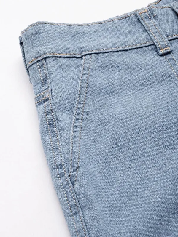 Denim_Cargo_Jeans_|_Clean_Look_Mid-Rise_Blue_Straight_Fit_for_Women__|_Icyblue