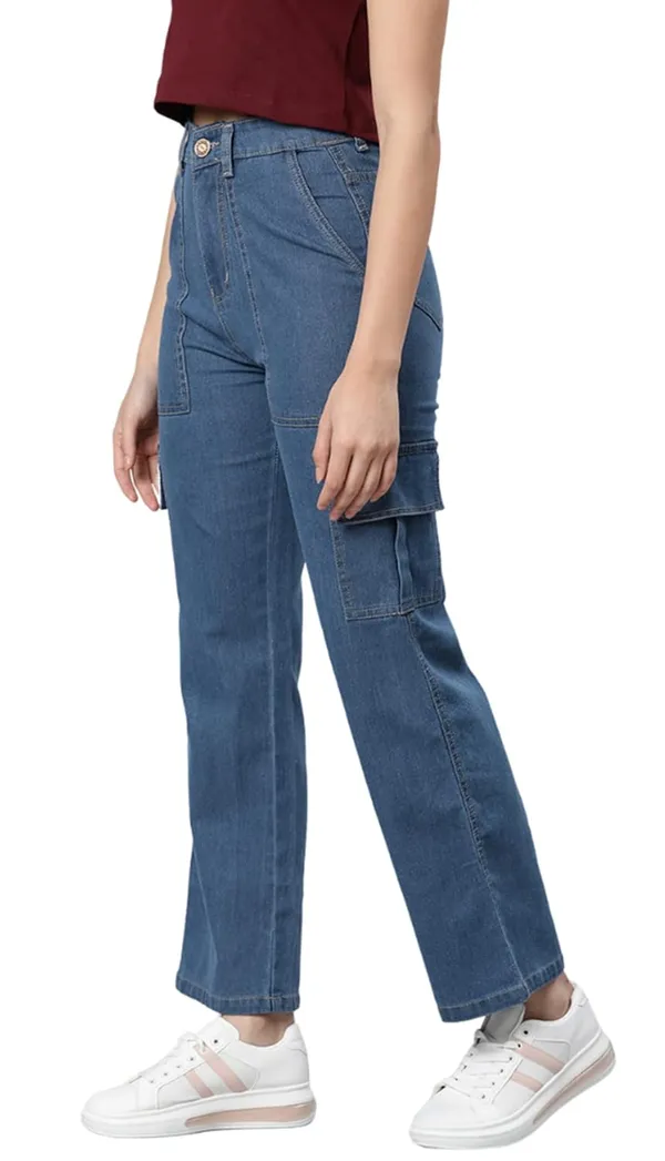 Denim_Cargo_Jeans_|_Clean_Look_Mid-Rise_Blue_Straight_Fit_for_Women_|_Stone_Blue