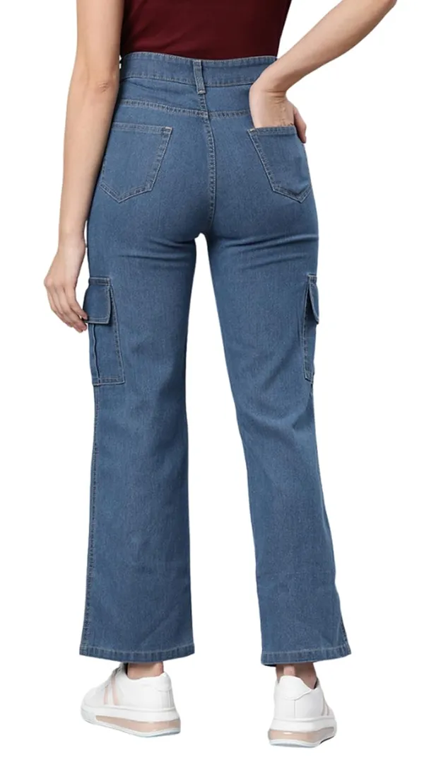 Denim_Cargo_Jeans_|_Clean_Look_Mid-Rise_Blue_Straight_Fit_for_Women_|_Stone_Blue