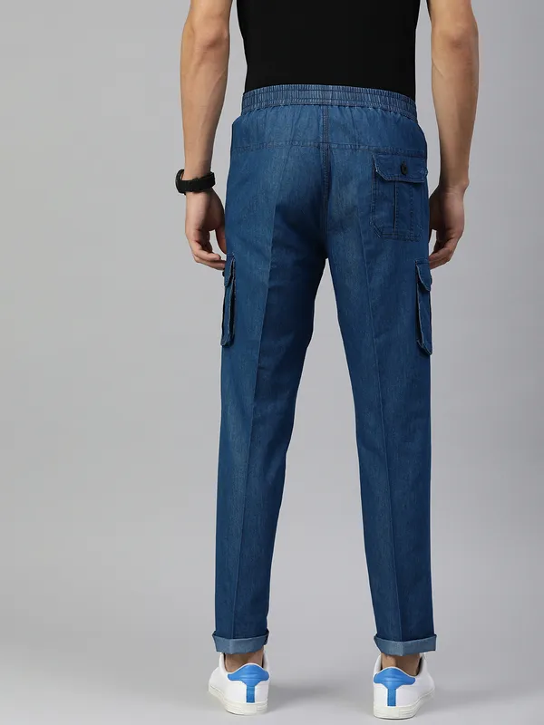 Flat-Front_Cargo_Trousers_with_Elasticated_Waist_for_Men