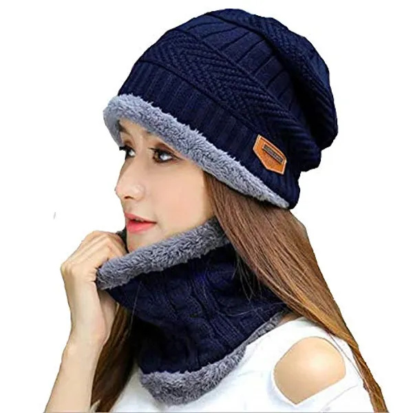 Blue_Fur_Wool_Unisex_Beanie_Cap_with_Neck_Warmer_Set_Knit_Hat_Thick_Fleece_Lined_Winter_Hat_for_Women_(Blue)