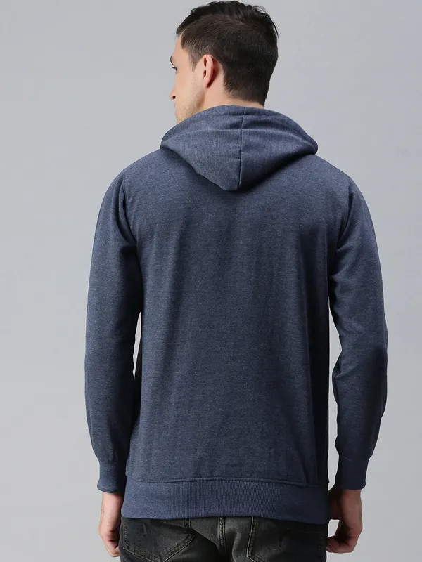 Melange_Blue_Hoodie_For_Men