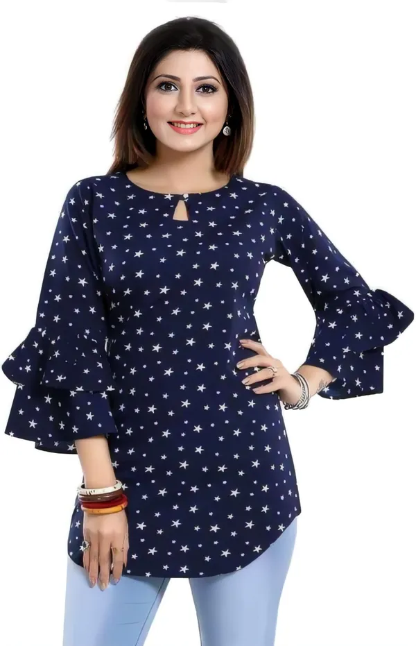 Blue_&_Light_Blue_Crepe_Floral_&_Star_Printed_Stylish_Combo_Tunic_Tops