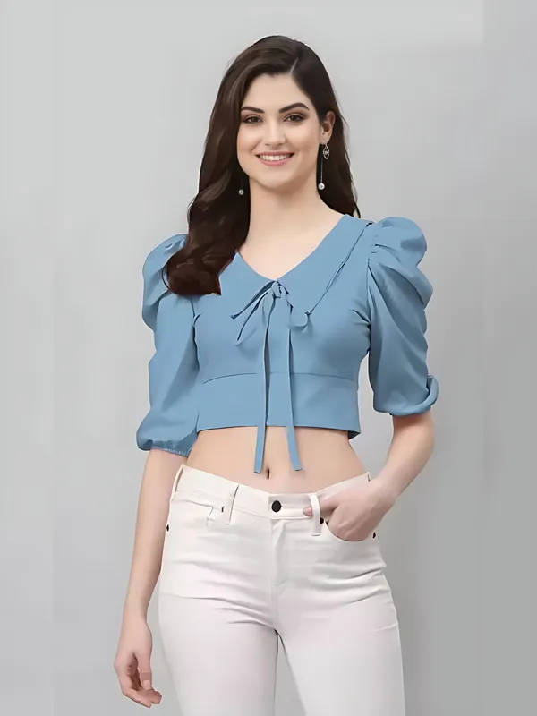 Light_Blue_Polyester_Solid_Tie-Up_Coller_Neck_Crop_Tops