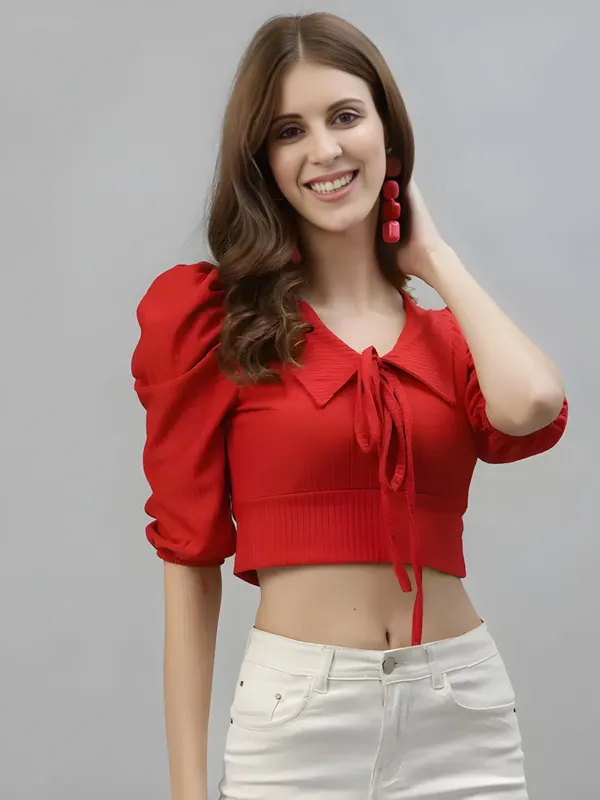 Red_Polyester_Solid_Tie-Up_Coller_Neck_Crop_Tops
