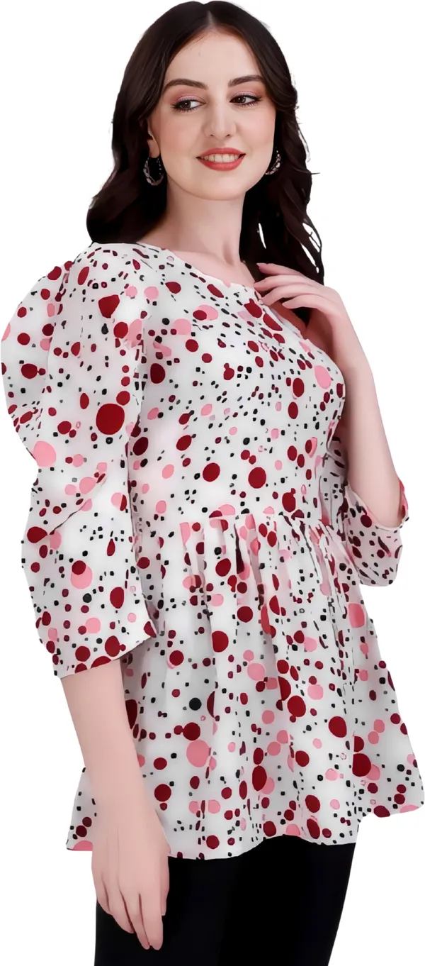 Maroon_Classic_Crepe_2D_Dot_Trending_Tunic_Tops