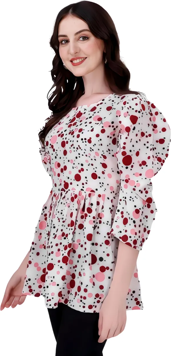 Maroon_Classic_Crepe_2D_Dot_Trending_Tunic_Tops