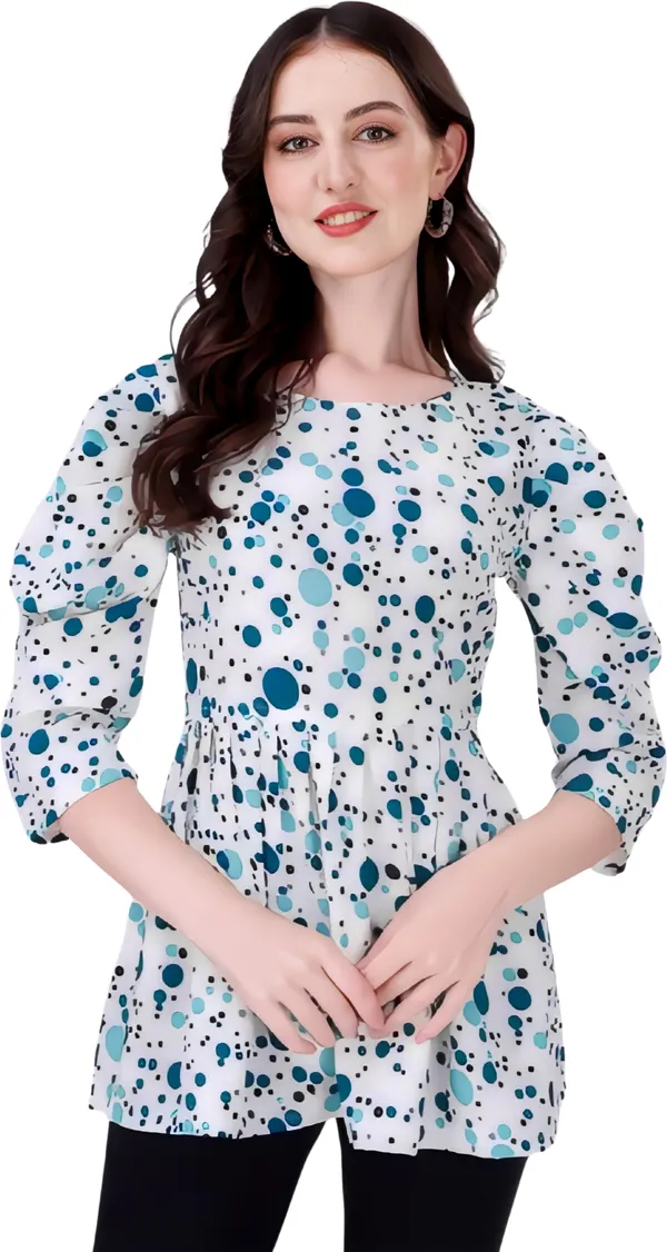 Sky_Classic_Crepe_2D_Dot_Trending_Tunic_Tops